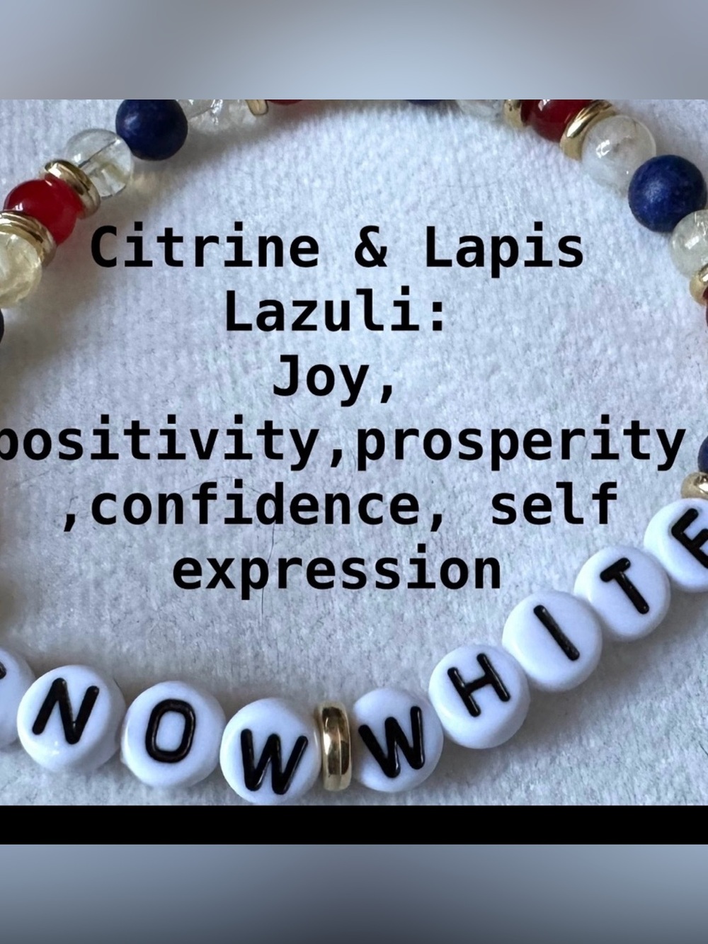 Citrine & Lapis Lazuli Beaded Bracelet - Multicolor with Gold Accents